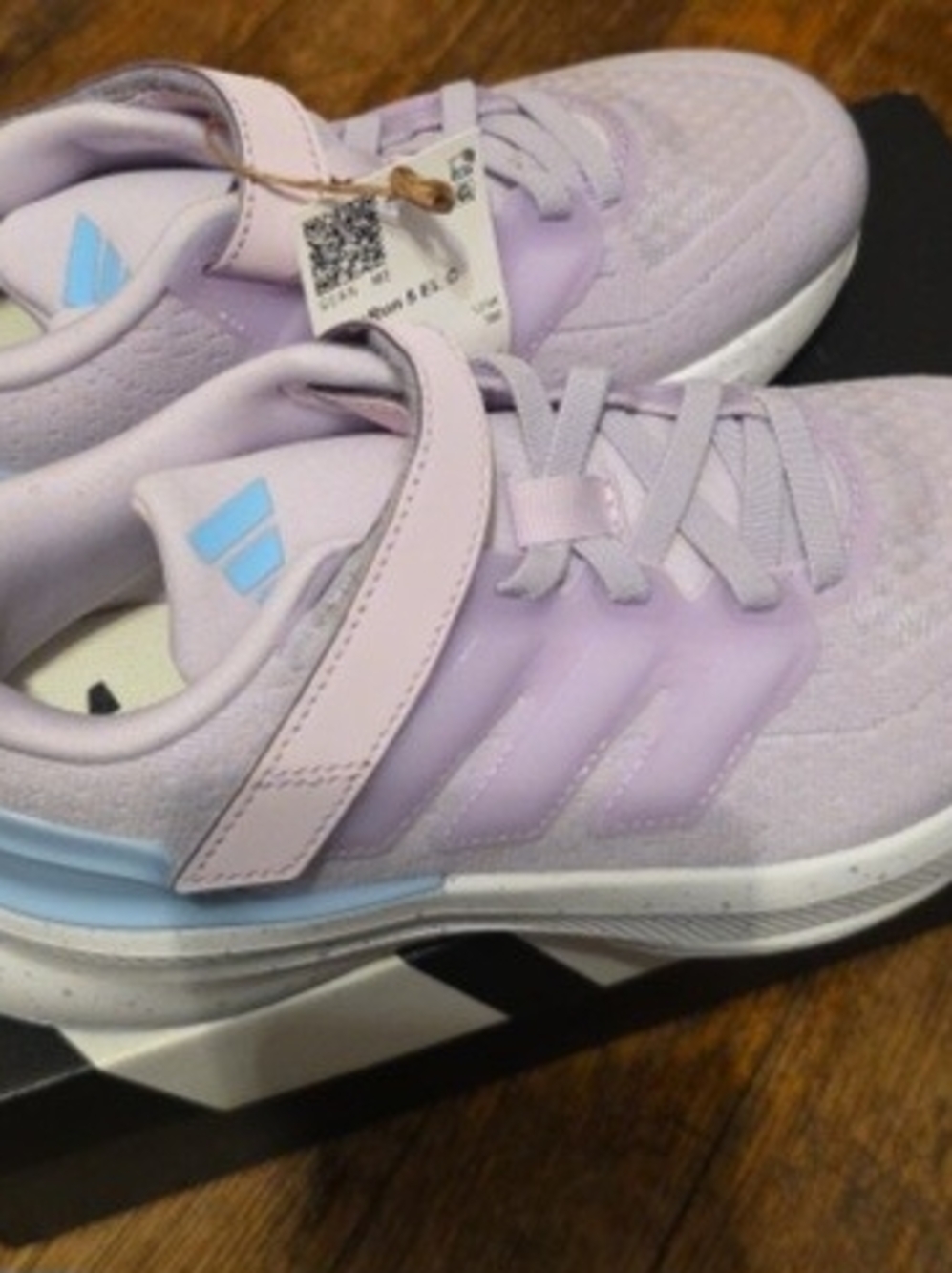 adidas Kids Light Lavender Hook-and-Loop Sneakers
